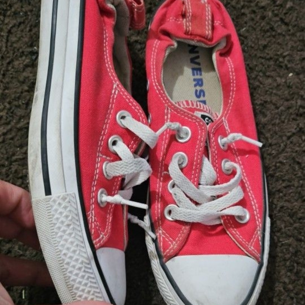 Converse Kids Low-Top Canvas Sneakers - Bright Pink with White Accents